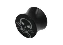 Plug Acrylique Épaulé motif Tête de Mort | Itc