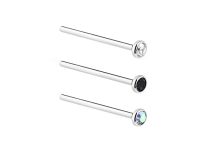 Stud Nez droit Titane 0,8 x 16 mm Cristal Coloré | Itc