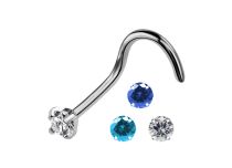Stud Nez Titane 0,8 mm Cristal Griffé 2 mm Coloré | Itc