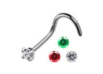 Stud Nez Titane 0,8 mm Cristal Griffé Coloré 2,5 mm | Itc