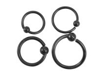 Anneau Acier Noir Twist | Itc