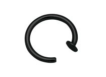 Anneau Acier Noir Ouvert avec Disque 3 mm | Itc