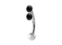Banane Acier Double Cristal Noir 3 mm | Itc