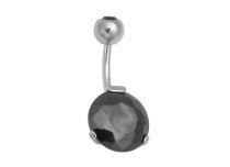 Banane Acier Serti Cristal Griffé Rond 12 mm | Itc