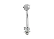 Banane Acier Cristal Griffé motif Étoile Boule 3 mm | Itc