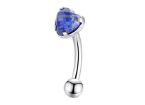 Micro banane titane ASTM F136 1.2x8 cristal BlueCrush