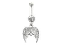 Banane Acier Fantaisie Cristal Blanc motif Ailes | Itc