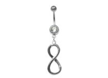 Banane Acier Fantaisie Cristal Blanc motif Infini vertical | Itc