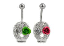 Banane Acier Fantaisie motif Crane Calavera & Fleur | Itc