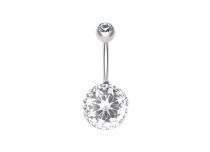Banane Acier Strass Blanc  | Itc