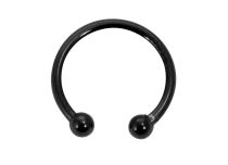 Faux Fer à Cheval Septum Acier Noir   | Itc