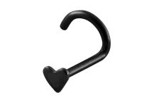 Stud Nez Acier Noir motif Cœur | Itc