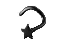 Stud Nez Acier Noir motif Étoile | Itc