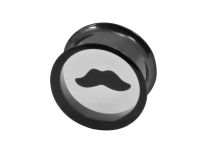 Plug Acier Noir Épaulé Double motif Moustache | Itc