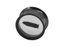 Plug Acier Noir Épaulé Double motif Balle | Itc