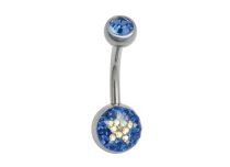 Banane Acier Multicristal et Resine Bleu à Boules 5/8 mm | Itc