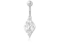Banane motif Losange certissage 4 Strass Rhodium | Itc