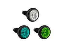 Boule Acier Noir vis interne 2 mm Cristal Coloré | Itc