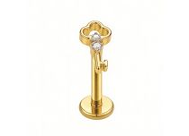 labret titane gold clé porte bonheur