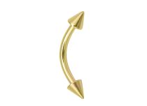 Banane Acier Doré Or fin à Pointes 3 mm | Itc