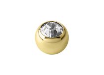 Boule PVD GOLD cristal blanc