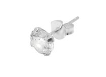 Paire Puce Argent et Cristal rond | Itc