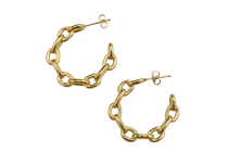 Paire de boucles d'oreille dorés chaines | iTC