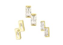 Accessoire interne Titane pvd gold motif 2 rectangles | iTC