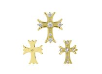 Accessoire interne Titane pvd gold motif celtic strass blanc | iTC