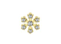 Accessoire interne Titane pvd gold 0.9 motif flocon de neige | iTC