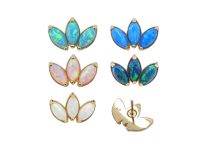 Accessoire Threadless Cobalt Chrome CoCr Pvd Gold 0.5X8 motif 3 pétales | iTC