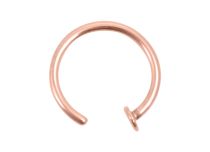 Anneau Acier Doré Rose ouvert avec Disque 3 mm | Itc