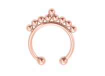 Faux Bijou Septum Acier Doré rose Fer à Cheval à Billes | Itc
