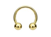 Fer à cheval titane PVD Gold interne stérile boules 3 mm 1,2x8 mm