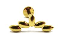 Labret titane PVD gold interne stérile motif amande ITC Piercing