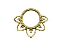 nneau charnière titane PVD Gold 1.2x8 mm avec motif ornemental à boules