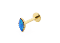 Labret Titane PVD Gold Interne Stérile motif Opale Synthétique | Itc