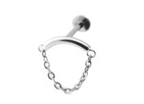 Labret Titane Interne Stérile avec Barr Courbé et Chaine | Itc