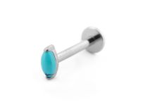 Labret Titane Interne Stérile Pierre Naturelle Griffée Coloré | Itc