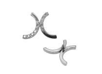 Accessoire titane motif double demi cercle | Itc