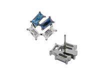 accessoire threadless titane rectangle strass bleu clair blanc
