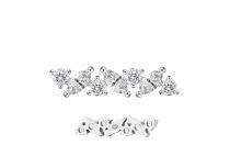 Accessoire interne Titane  0.9 motif triangulaire multistrass blanc