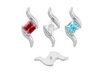 Accessoire interne titane 0.9 motif vague strass blanc