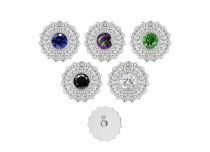Accessoire interne Titane 0.9 motif rond strass blanc | iTC