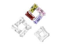 Accessoire interne Titane  0.9 motif carré strass blanc | iTC