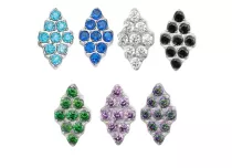 Accessoire interne Titane 0.9 mm motif losange multistrass | iTC