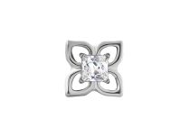 Accessoire interne Titane 0.9 motif trèfle cristal carré  blanc | iTC