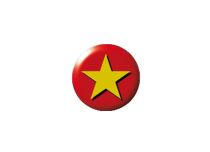 Boule Acier vis motif Étoile Jaune | Itc