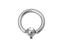 Boule Titane Interne 4 mm Cristal Blanc pour Dermal 1,6 mm Anneau | Itc