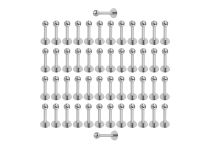 Lot de Labret Acier à Boule Cristal 3 mm | Itc